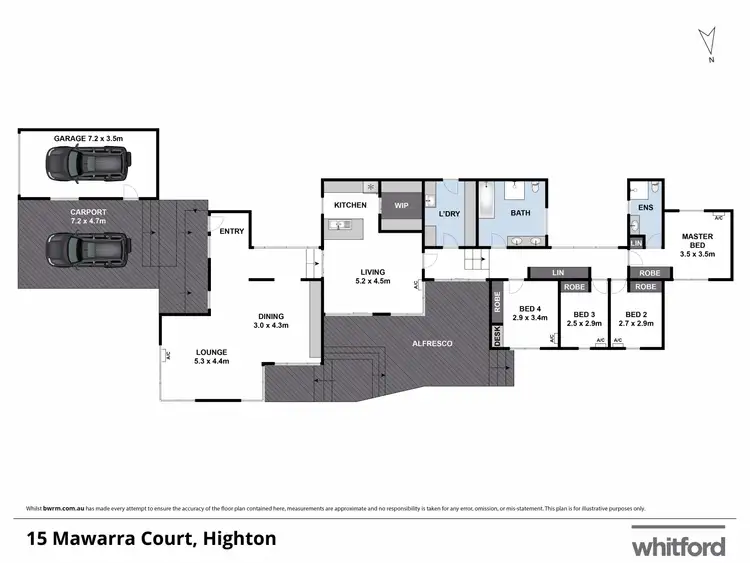 Floorplan of Homely house listing, 15 Mawarra Court, Highton VIC 3216