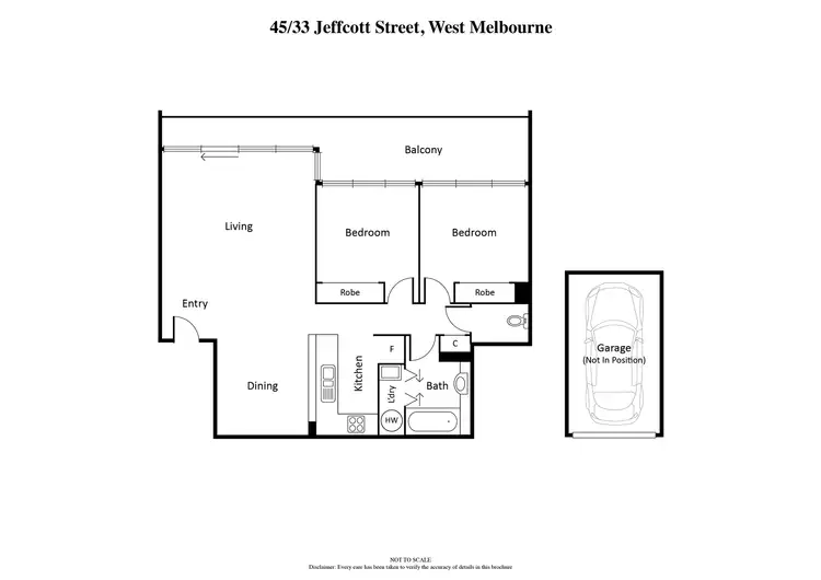 Floorplan of Homely apartment listing, 45/33 Jeffcott Street, West Melbourne VIC 3003