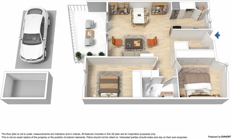 Floorplan of Homely apartment listing, 303/120 Studio Lane, Docklands VIC 3008