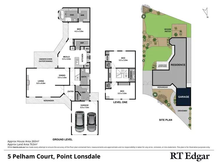 Floorplan of Homely house listing, 5 Pelham Court, Point Lonsdale VIC 3225