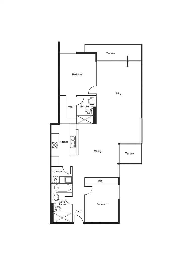 Floorplan of Homely apartment listing, 27/95 Rouse Street, Port Melbourne VIC 3207