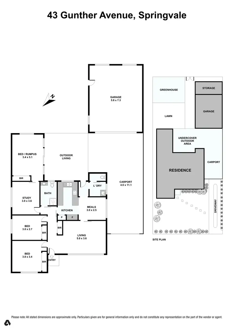 Floorplan of Homely house listing, 43 Gunther Avenue, Springvale VIC 3171