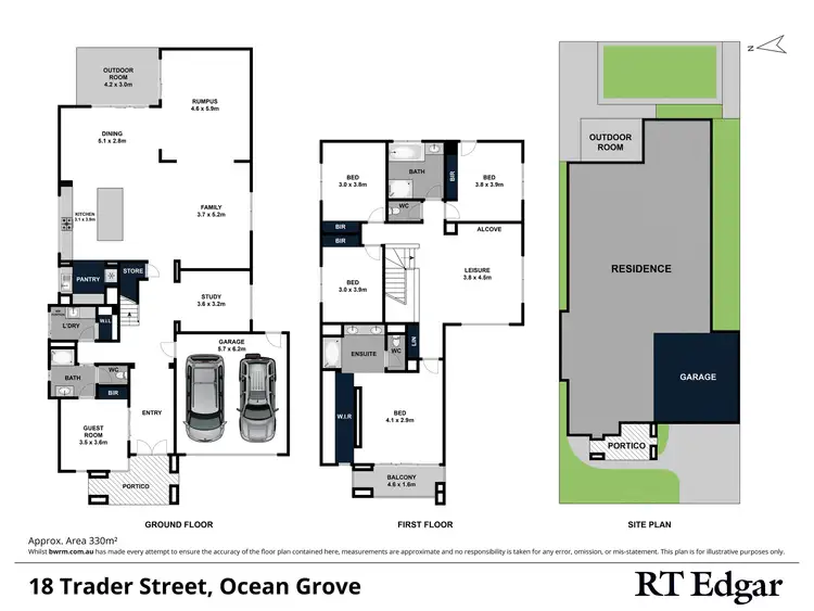 Floorplan of Homely house listing, 18 Trader Street, Ocean Grove VIC 3226