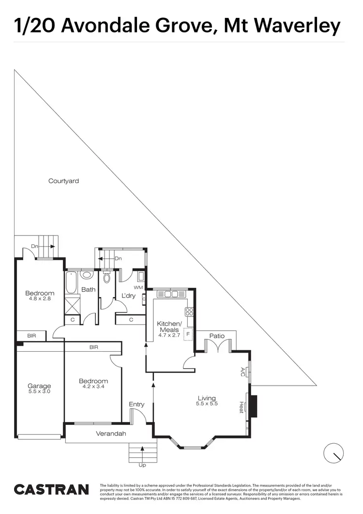 Floorplan of Homely unit listing, 1/20 Avondale Grove, Mount Waverley VIC 3149