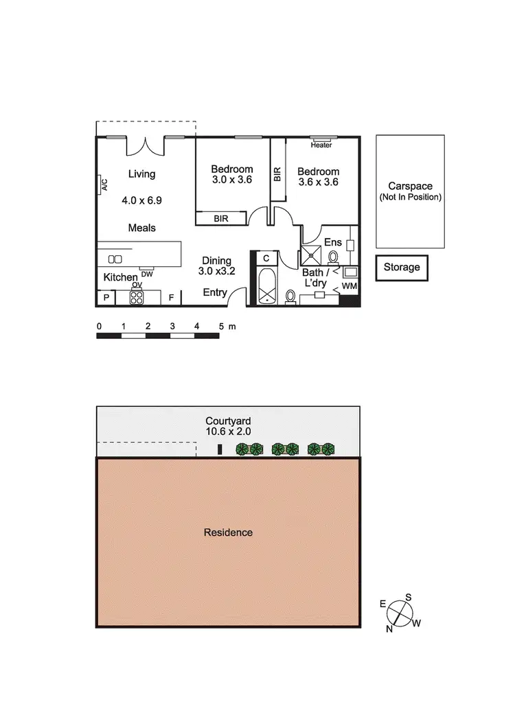 Floorplan of Homely apartment listing, 3/947 Mt Alexander Road, Essendon VIC 3040