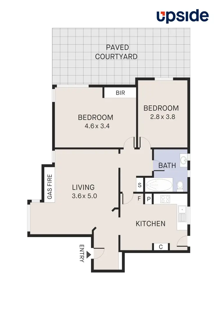 Floorplan of Homely apartment listing, 1/3 Robertson Avenue, St Kilda VIC 3182
