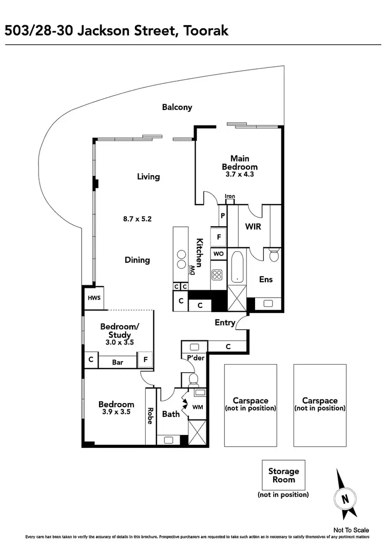 Floorplan of Homely apartment listing, 503/28-30 Jackson Street, Toorak VIC 3142