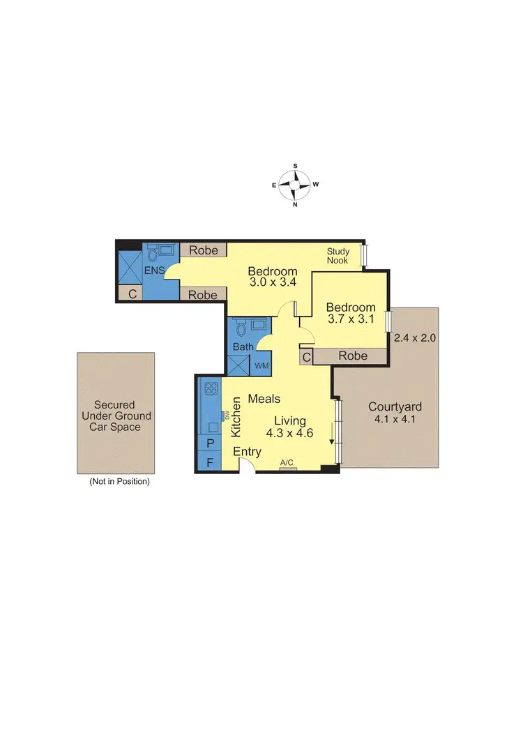 Floorplan of Homely apartment listing, 101/2 Tweed Street, Hawthorn VIC 3122