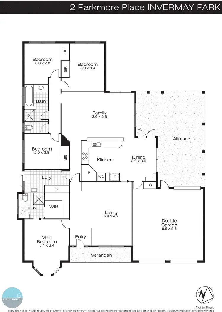 Floorplan of Homely house listing, 2 Parkmore Place, Invermay Park VIC 3350