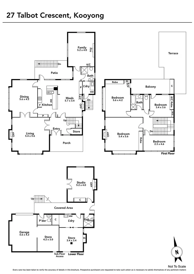 Floorplan of Homely house listing, 27 Talbot Crescent, Kooyong VIC 3144