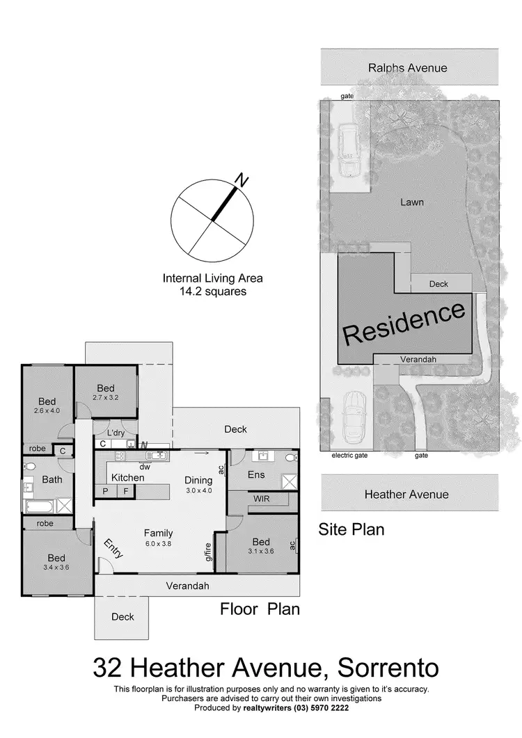 Floorplan of Homely house listing, 32 Heather Avenue, Sorrento VIC 3943