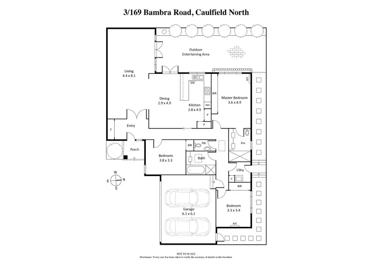 Floorplan of Homely townhouse listing, 3/169-171 Bambra Road, Caulfield VIC 3162
