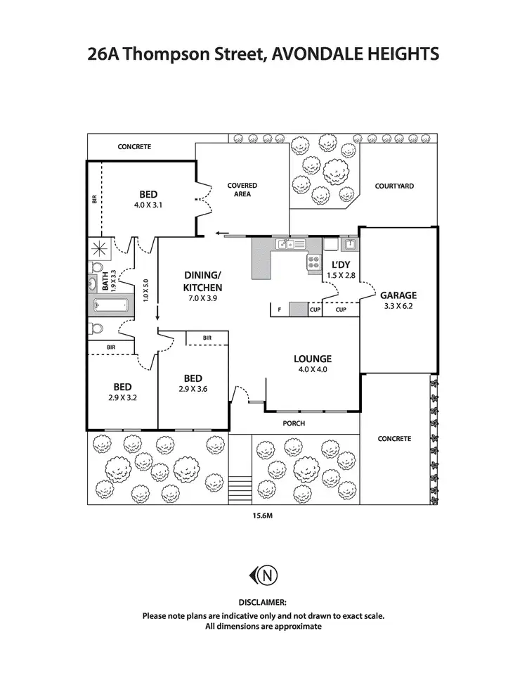 Floorplan of Homely house listing, 26A Thompson Street, Avondale Heights VIC 3034