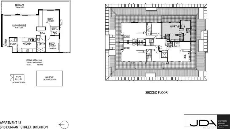 Floorplan of Homely apartment listing, 18/8-10 Durrant Street, Brighton VIC 3186