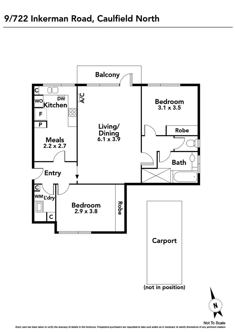 Floorplan of Homely apartment listing, 9/722 Inkerman Road, Caulfield North VIC 3161