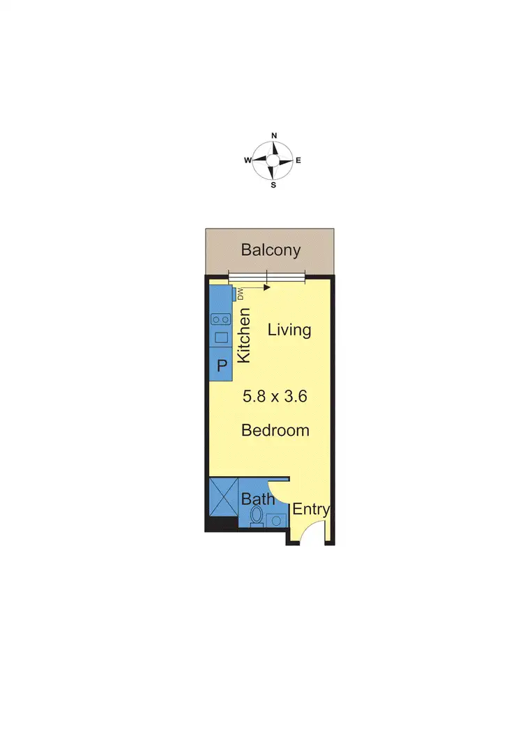 Floorplan of Homely apartment listing, 610/616 Glenferrie Road, Hawthorn VIC 3122