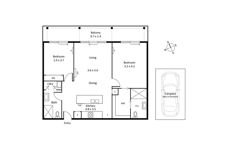 Floorplan of Homely apartment listing, 205/60 Broadway, Elwood VIC 3184