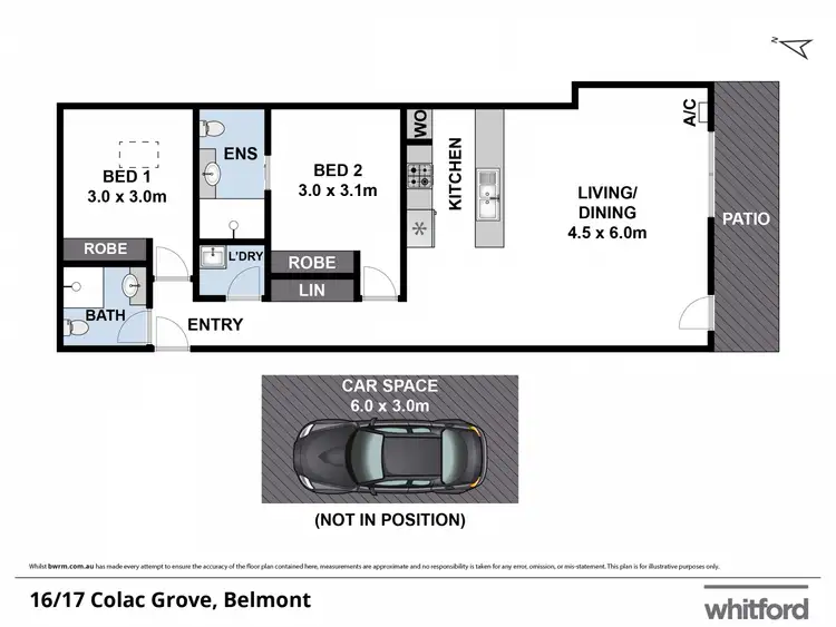 Floorplan of Homely unit listing, 16/17 Colac Grove, Belmont VIC 3216