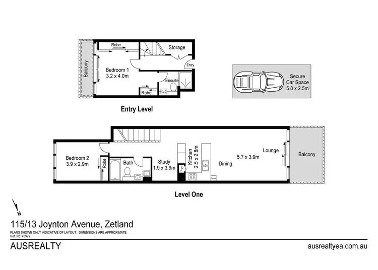 Floorplan of Homely apartment listing, 115/13 Joynton Avenue, Zetland NSW 2017