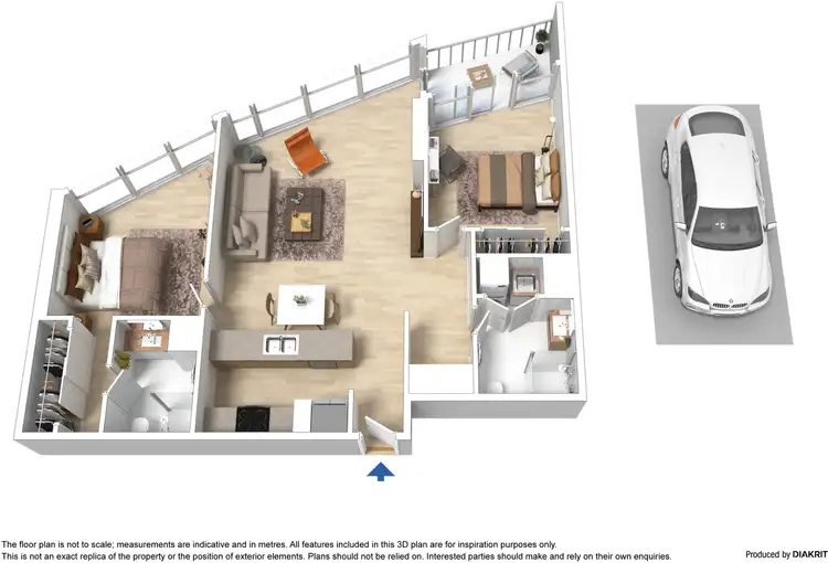 Floorplan of Homely apartment listing, 3102/100 Harbour Esplanade, Docklands VIC 3008