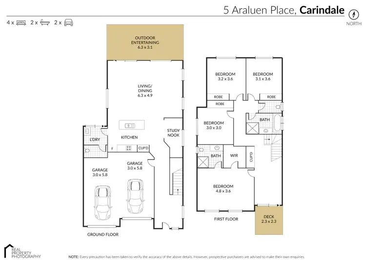 Floorplan of Homely house listing, 5 Araluen  Place, Carindale QLD 4152