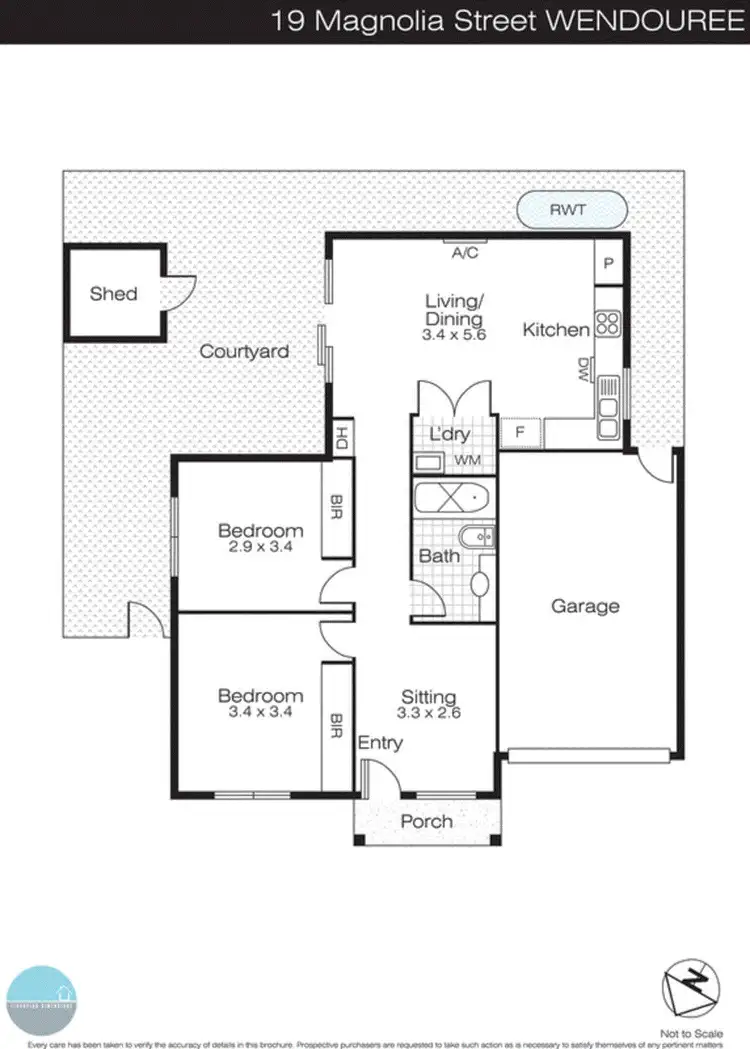 Floorplan of Homely house listing, 19 Magnolia Street, Wendouree VIC 3355