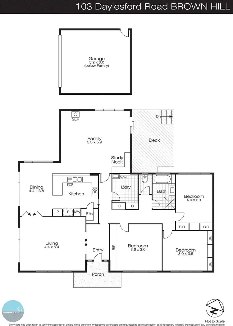 Floorplan of Homely house listing, 103 Daylesford Road, Brown Hill VIC 3350
