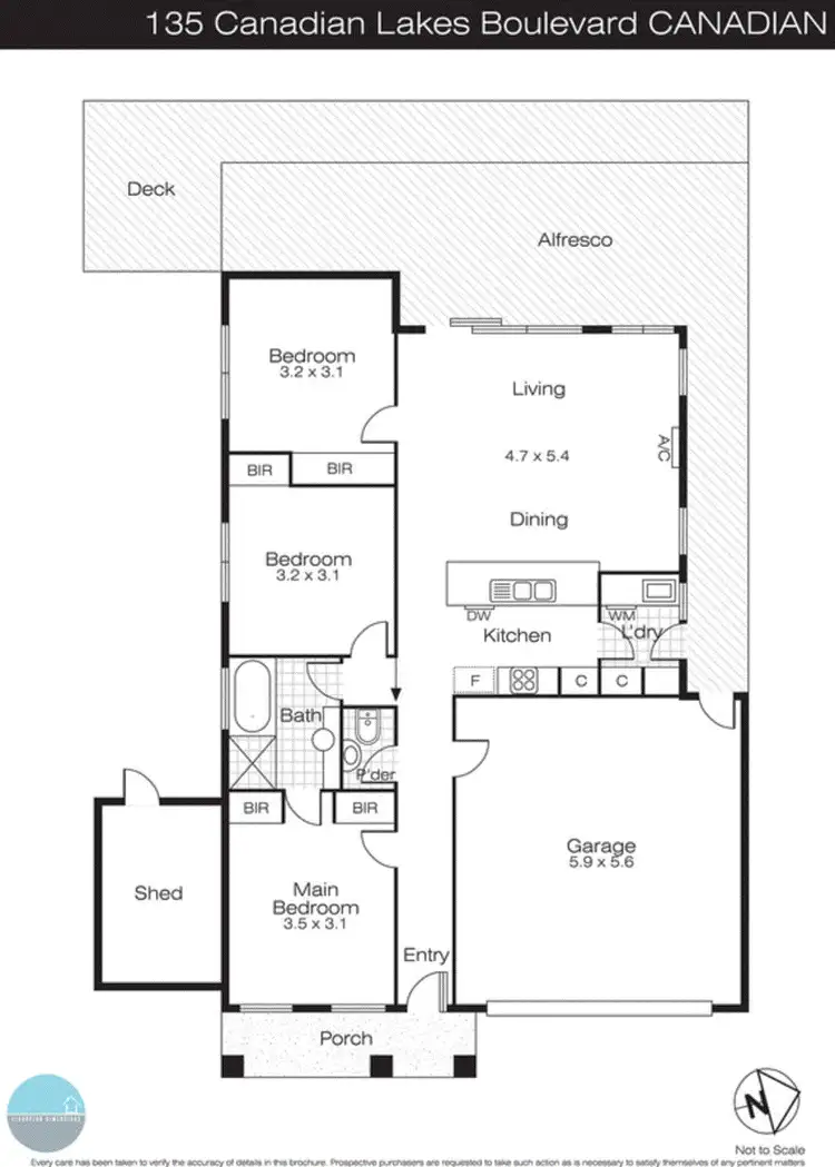 Floorplan of Homely house listing, 135 Canadian Lakes Boulevard, Canadian VIC 3350