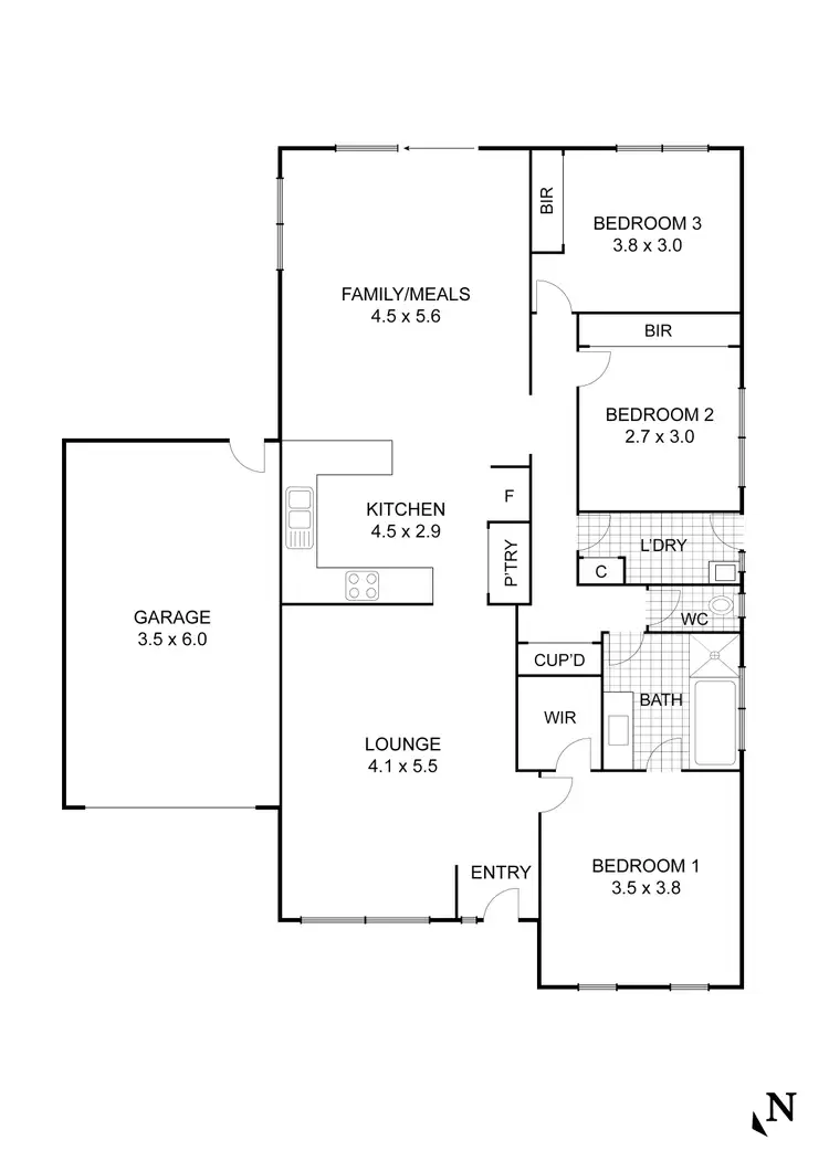 Floorplan of Homely unit listing, 16/31 Broadhurst Street, Kilmore VIC 3764