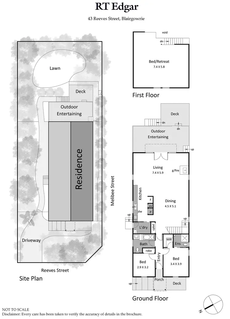 Floorplan of Homely house listing, 43 Reeves Street, Blairgowrie VIC 3942