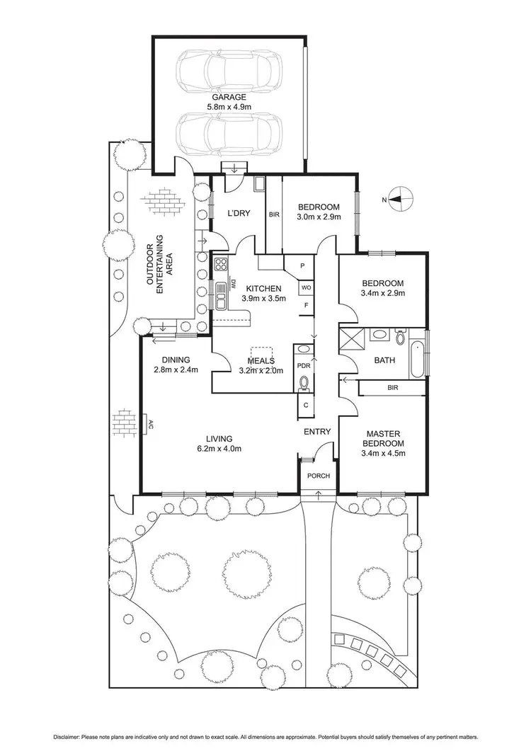Floorplan of Homely villa listing, 1/14 Loranne Street, Bentleigh VIC 3204