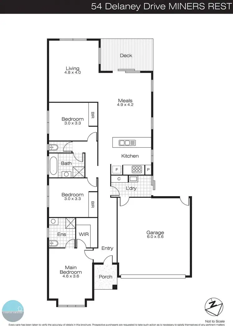 Floorplan of Homely house listing, 54 Delaney Drive, Miners Rest VIC 3352
