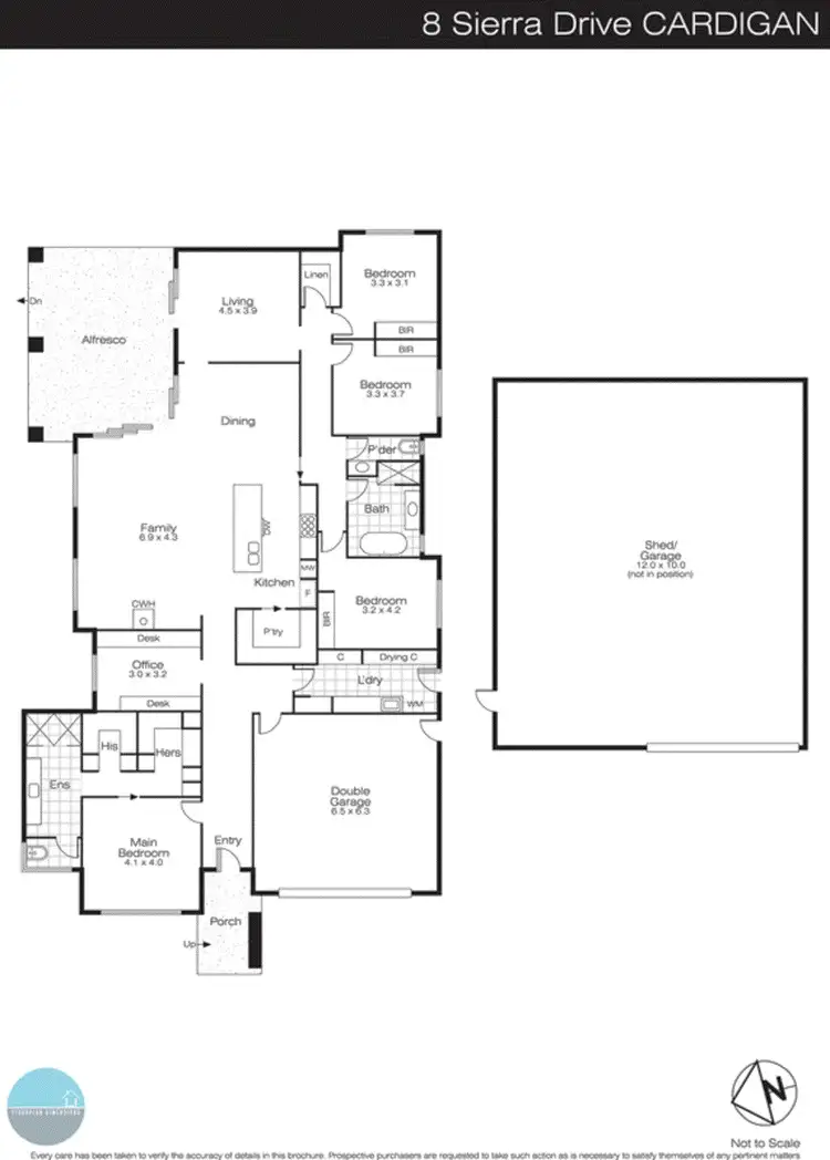 Floorplan of Homely house listing, 8 Sierra Drive, Cardigan VIC 3352