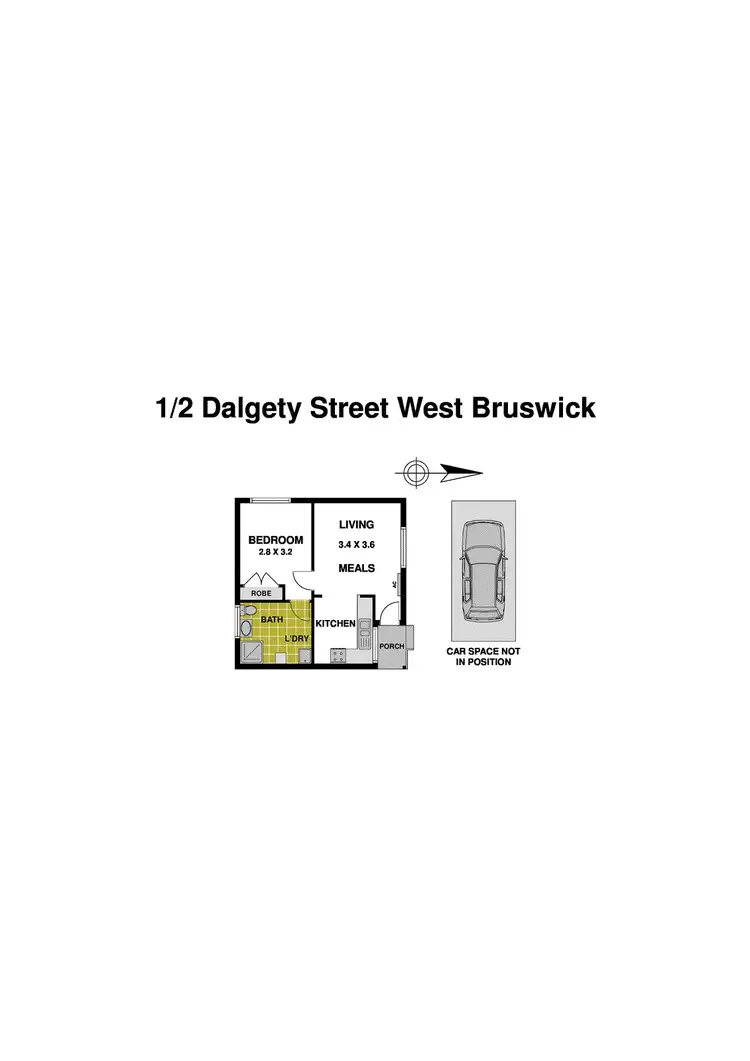 Floorplan of Homely unit listing, 1/2 Dalgety Street, Brunswick West VIC 3055
