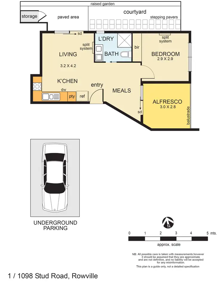 Floorplan of Homely unit listing, 1/1098 Stud  Road, Rowville VIC 3178