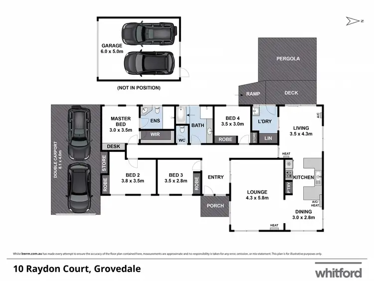 Floorplan of Homely house listing, 10 Raydon Court, Grovedale VIC 3216
