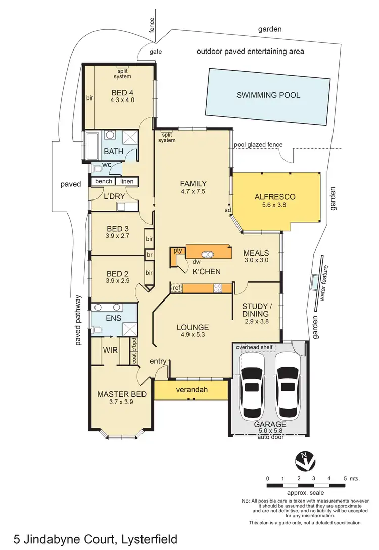 Floorplan of Homely house listing, 5 Jindabyne Court, Lysterfield VIC 3156