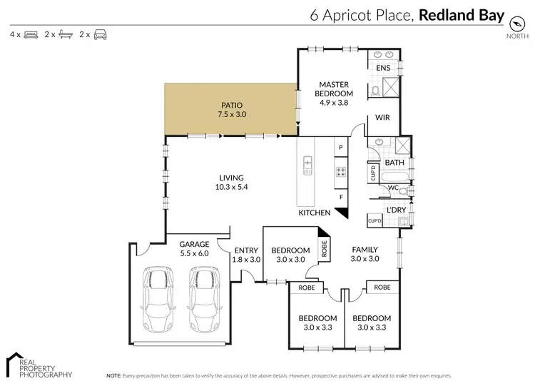 Floorplan of Homely house listing, 6 Apricot Place, Redland Bay QLD 4165
