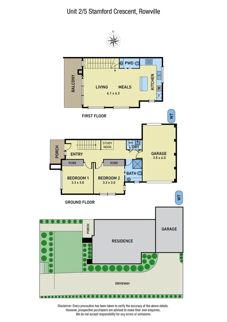 Floorplan of Homely townhouse listing, 1, 2 & 4/5 Stamford Crescent, Rowville VIC 3178