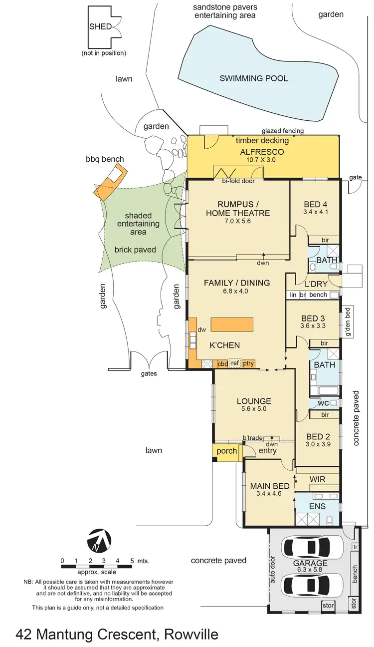 Floorplan of Homely house listing, 42 Mantung Crescent, Rowville VIC 3178