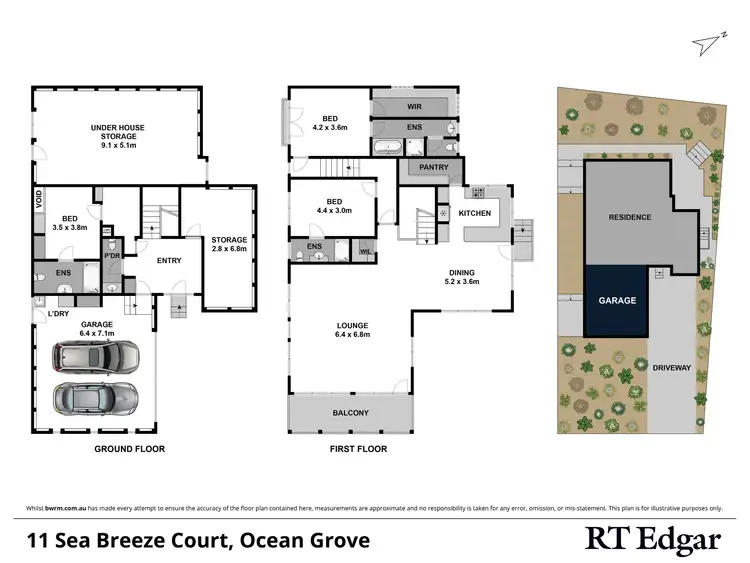 Floorplan of Homely house listing, 11 Sea Breeze Court, Ocean Grove VIC 3226