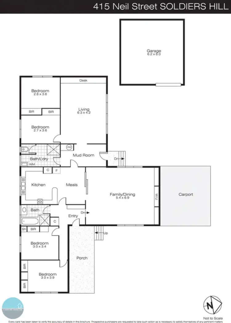 Floorplan of Homely house listing, 415 Neil Street, Soldiers Hill VIC 3350