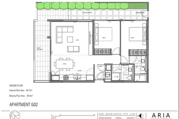 Floorplan of Homely apartment listing, G02/55 Yarra Street, Heidelberg VIC 3084