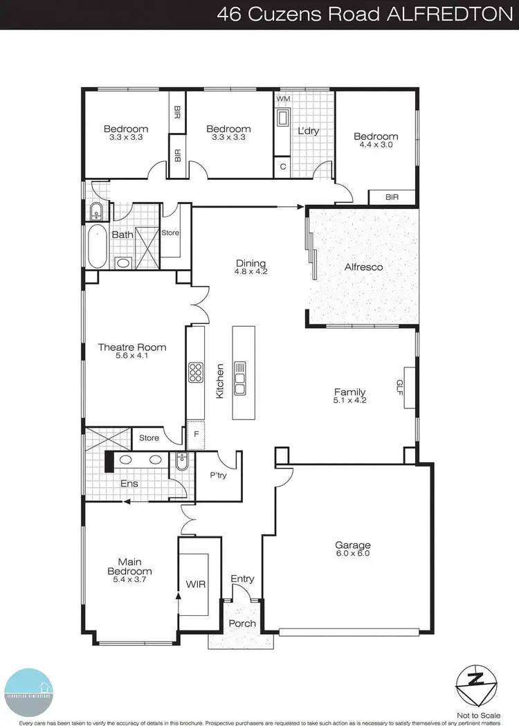 Floorplan of Homely house listing, 46 Cuzens Road, Alfredton VIC 3350