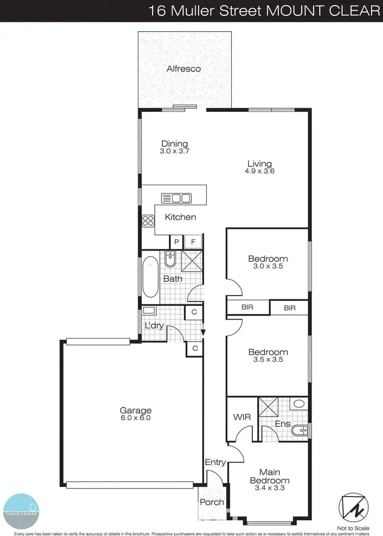 Floorplan of Homely house listing, 16 Muller Court, Mount Clear VIC 3350