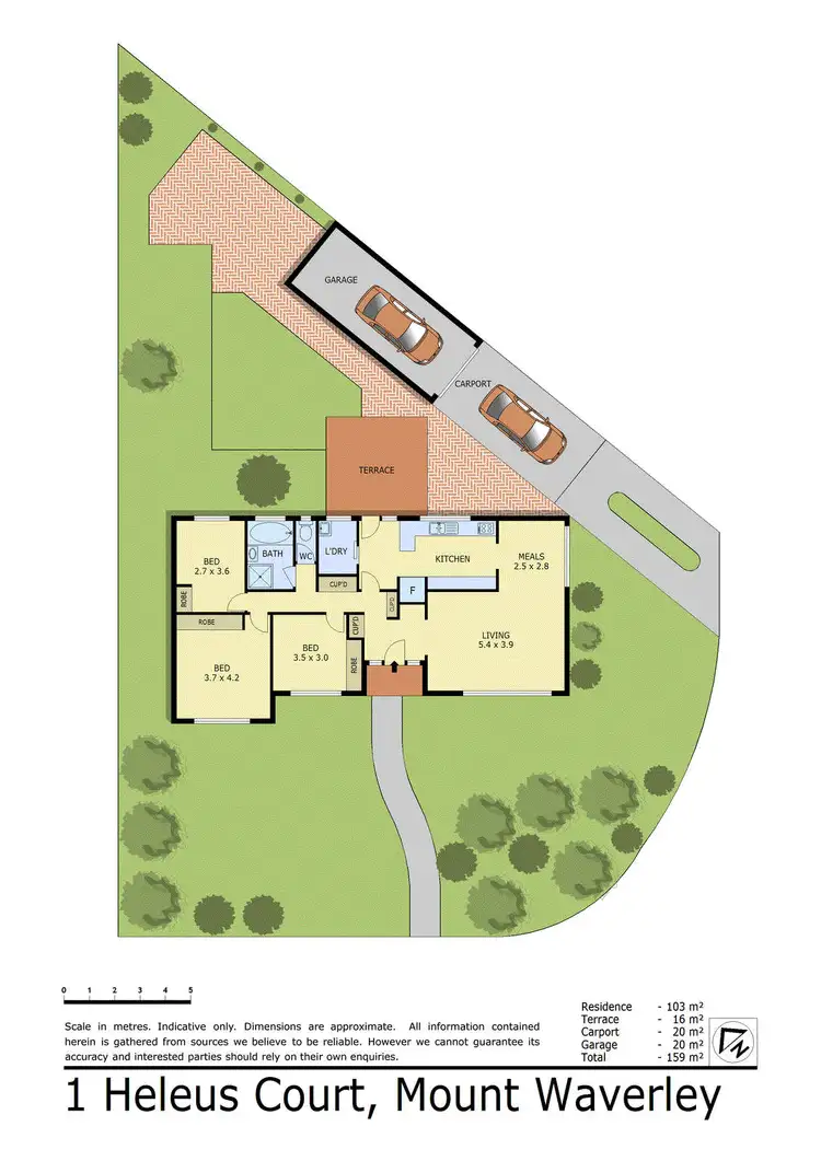 Floorplan of Homely house listing, 1 Heleus Court, Mount Waverley VIC 3149