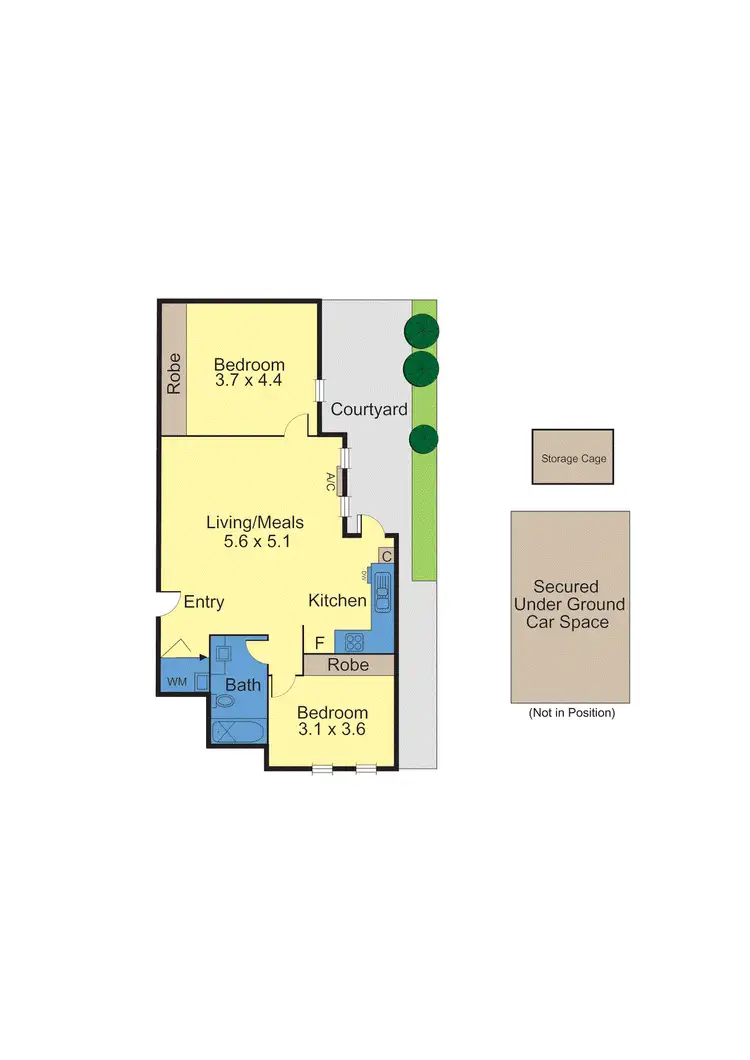 Floorplan of Homely apartment listing, 6/45 Rosstown Road, Carnegie VIC 3163