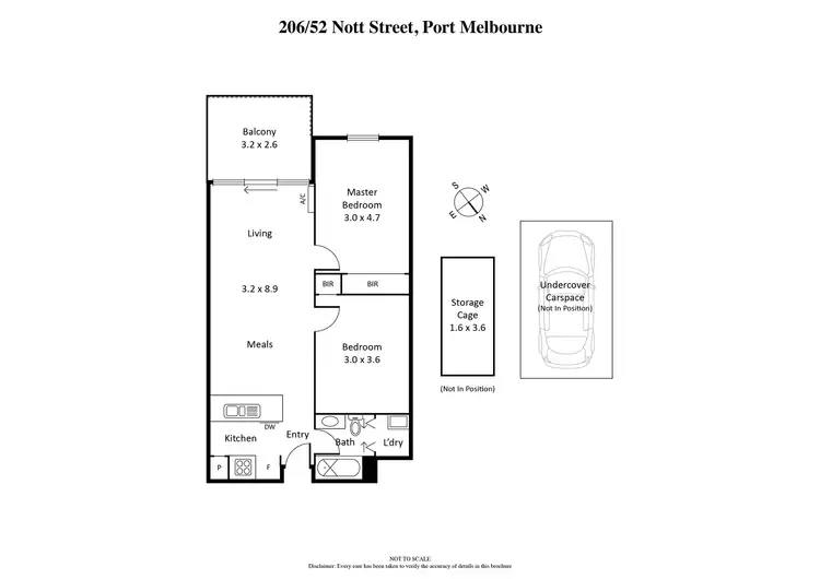 Floorplan of Homely apartment listing, 206/52 Nott Street, Port Melbourne VIC 3207