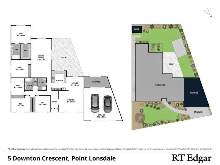 Floorplan of Homely house listing, 5 Downton Crescent, Point Lonsdale VIC 3225