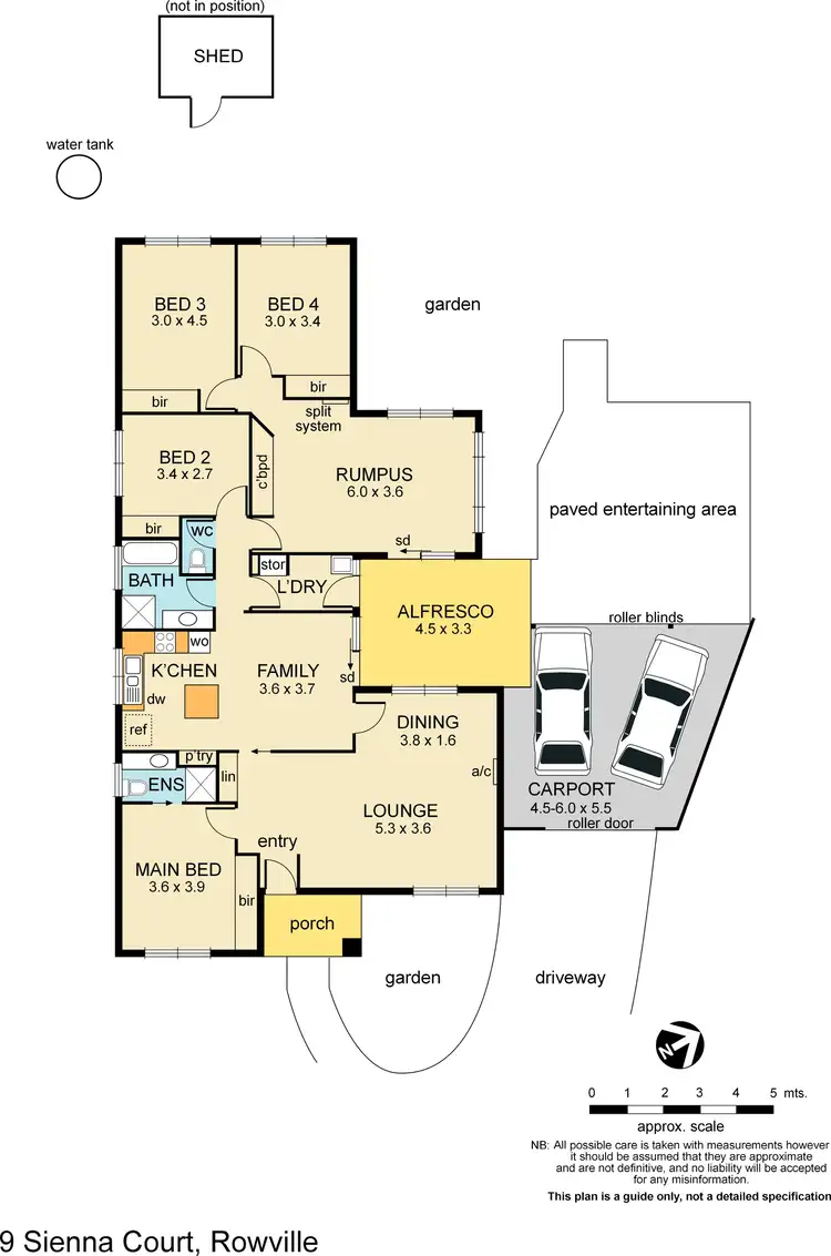 Floorplan of Homely house listing, 9 Sienna Court, Rowville VIC 3178